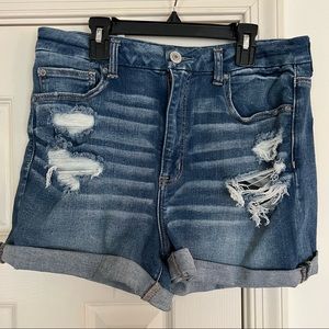 AE Ne(x)t Level Curvy High-Waisted Denim Short Short